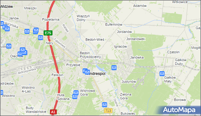 mapa Nowy Bedoń, Nowy Bedoń na mapie Targeo