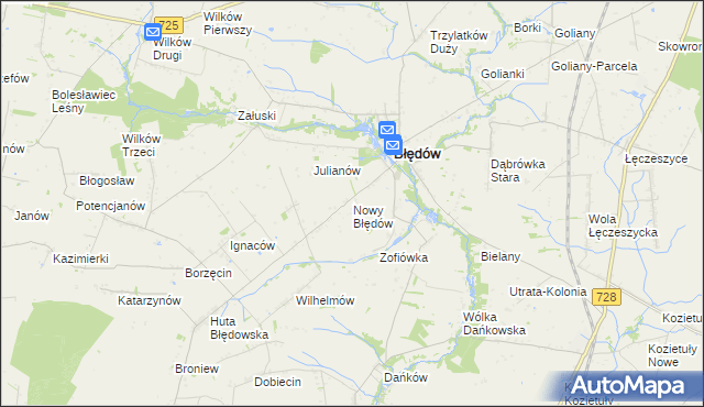 mapa Nowy Błędów, Nowy Błędów na mapie Targeo