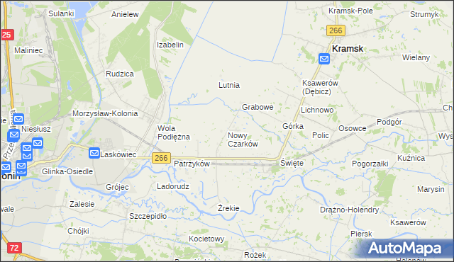 mapa Nowy Czarków, Nowy Czarków na mapie Targeo