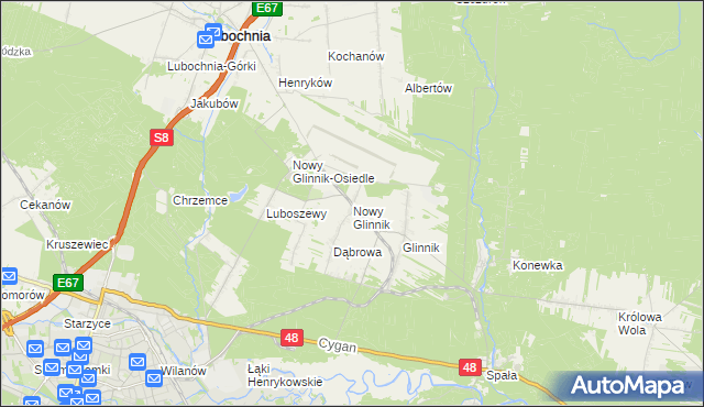 mapa Nowy Glinnik, Nowy Glinnik na mapie Targeo