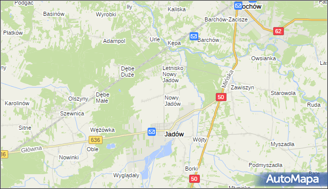 mapa Nowy Jadów, Nowy Jadów na mapie Targeo