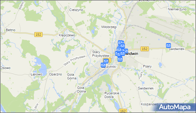 mapa Nowy Przybysław, Nowy Przybysław na mapie Targeo