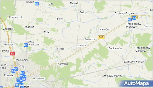 mapa Nurzyna, Nurzyna na mapie Targeo