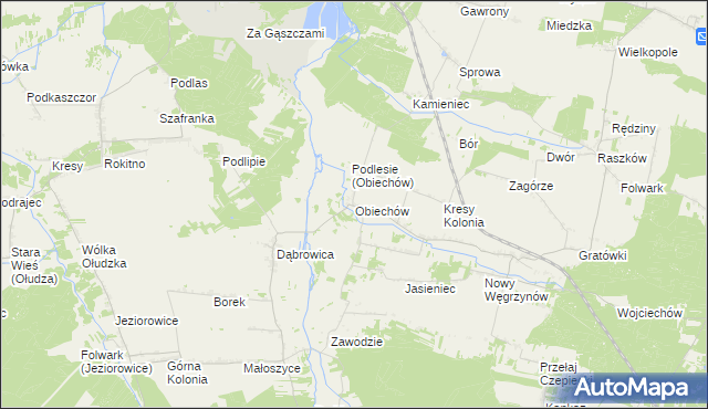 mapa Obiechów, Obiechów na mapie Targeo