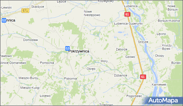 mapa Obrębek, Obrębek na mapie Targeo