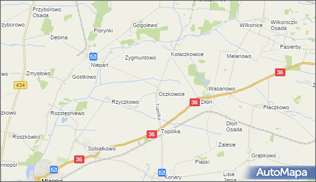 mapa Oczkowice, Oczkowice na mapie Targeo