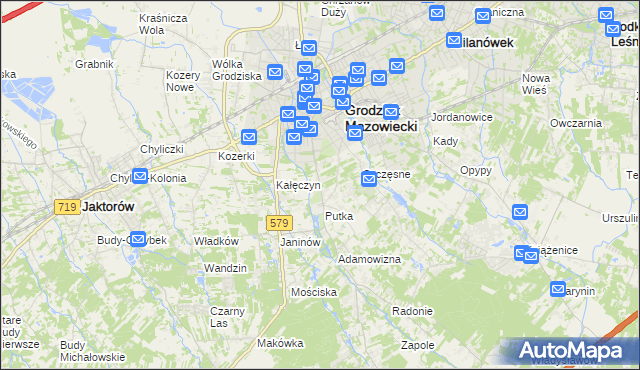 mapa Odrano-Wola, Odrano-Wola na mapie Targeo