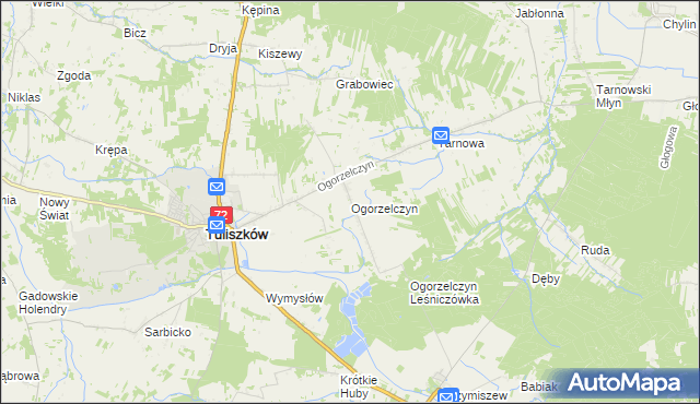 mapa Ogorzelczyn, Ogorzelczyn na mapie Targeo