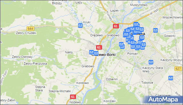 mapa Olszewo-Borki, Olszewo-Borki na mapie Targeo