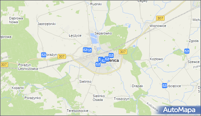 mapa Opalenica powiat nowotomyski, Opalenica powiat nowotomyski na mapie Targeo