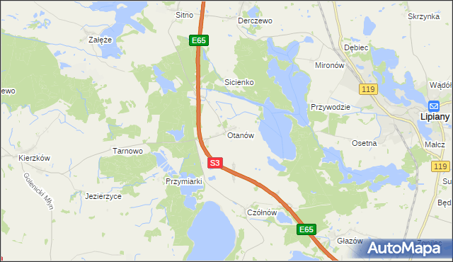 mapa Otanów, Otanów na mapie Targeo