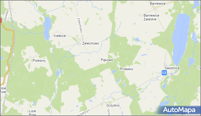 mapa Pąkowo, Pąkowo na mapie Targeo