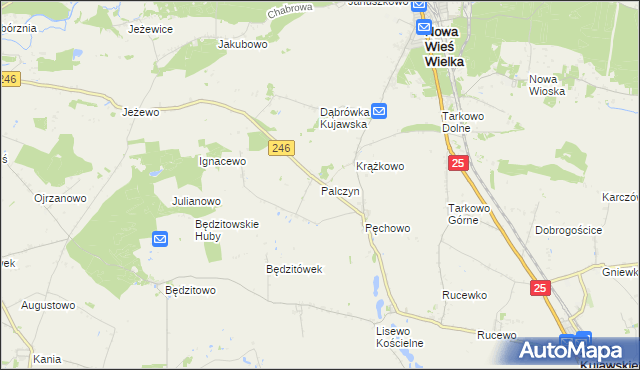 mapa Palczyn, Palczyn na mapie Targeo