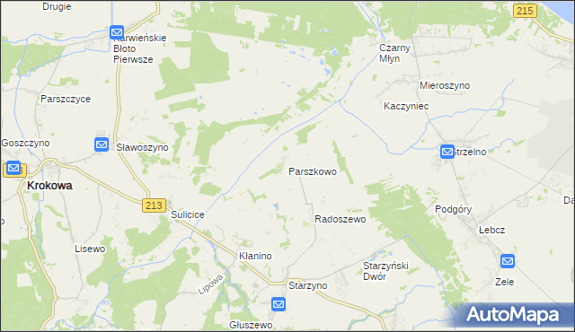 mapa Parszkowo, Parszkowo na mapie Targeo