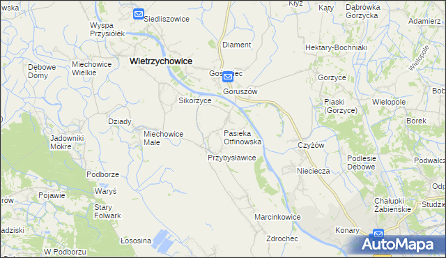 mapa Pasieka Otfinowska, Pasieka Otfinowska na mapie Targeo