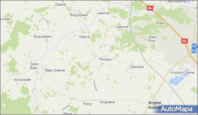 mapa Peńskie, Peńskie na mapie Targeo