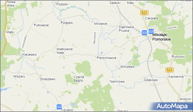 mapa Pierzchowice, Pierzchowice na mapie Targeo