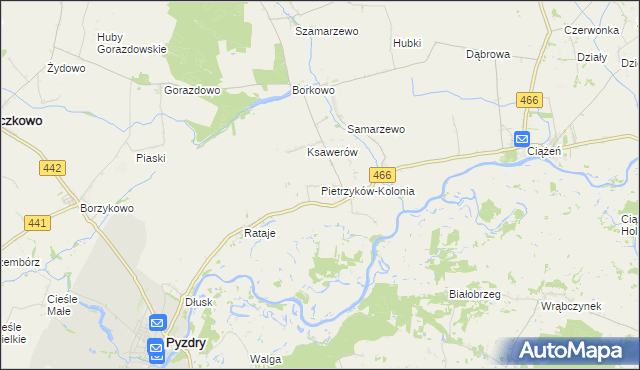 mapa Pietrzyków-Kolonia, Pietrzyków-Kolonia na mapie Targeo