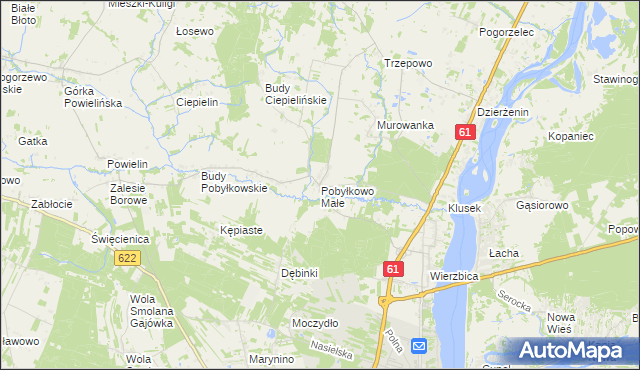 mapa Pobyłkowo Małe, Pobyłkowo Małe na mapie Targeo