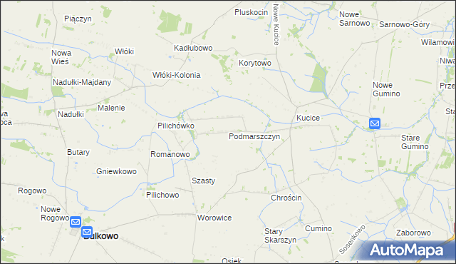 mapa Podmarszczyn, Podmarszczyn na mapie Targeo