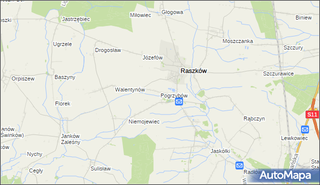 mapa Pogrzybów, Pogrzybów na mapie Targeo