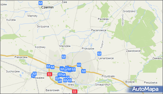 mapa Prokopów, Prokopów na mapie Targeo