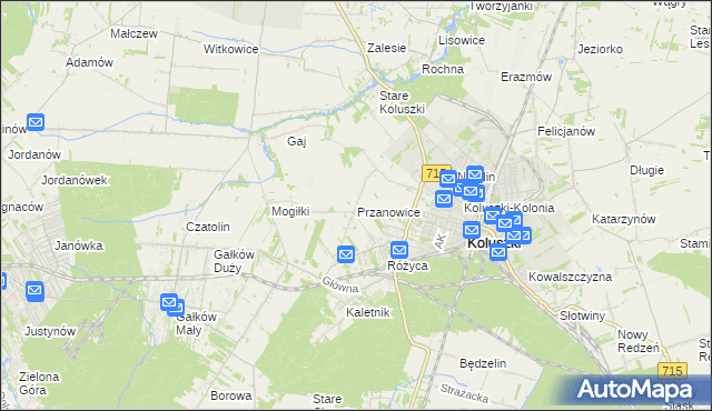 mapa Przanowice, Przanowice na mapie Targeo