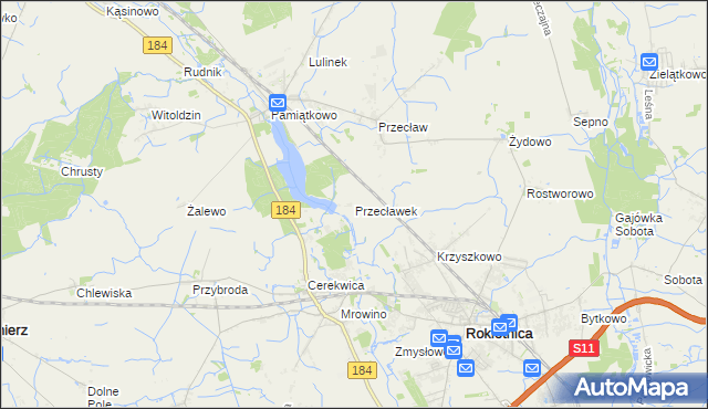 mapa Przecławek, Przecławek na mapie Targeo