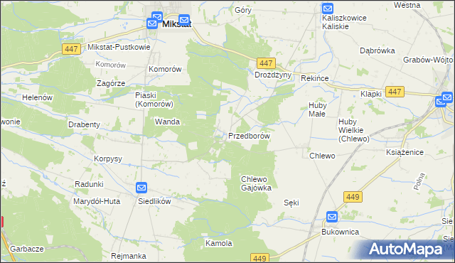 mapa Przedborów, Przedborów na mapie Targeo