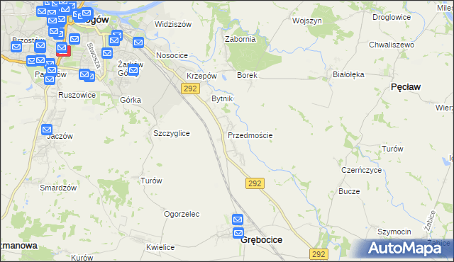 mapa Przedmoście gmina Głogów, Przedmoście gmina Głogów na mapie Targeo