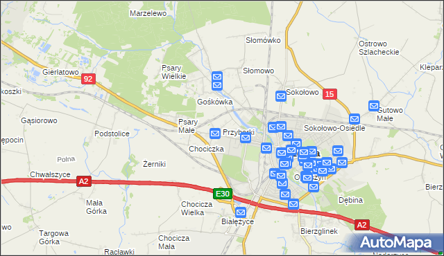 mapa Przyborki, Przyborki na mapie Targeo