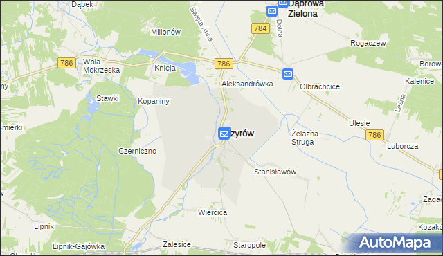 mapa Przyrów, Przyrów na mapie Targeo