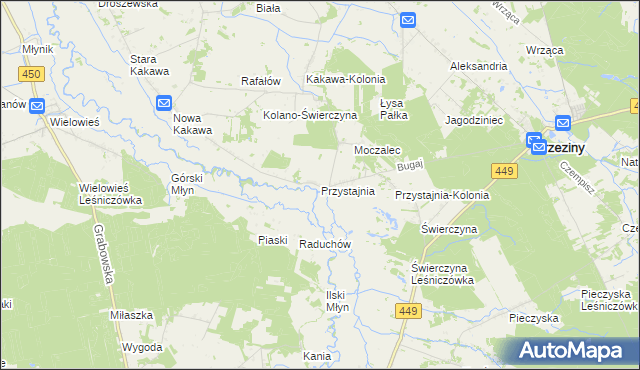 mapa Przystajnia, Przystajnia na mapie Targeo