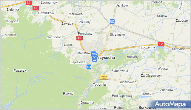 mapa Przysucha, Przysucha na mapie Targeo