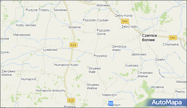 mapa Przywilcz, Przywilcz na mapie Targeo