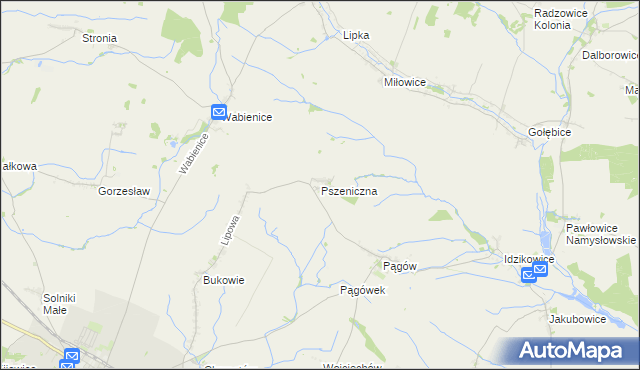 mapa Pszeniczna, Pszeniczna na mapie Targeo