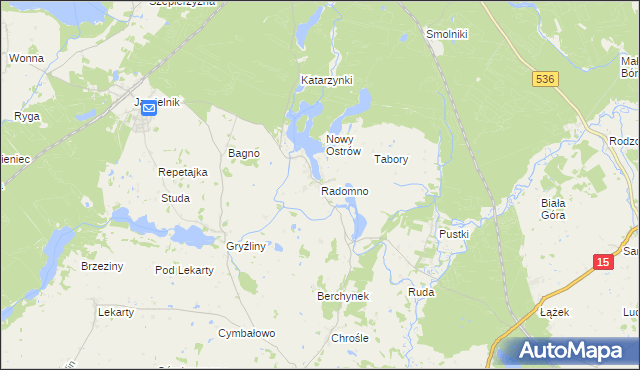 mapa Radomno, Radomno na mapie Targeo