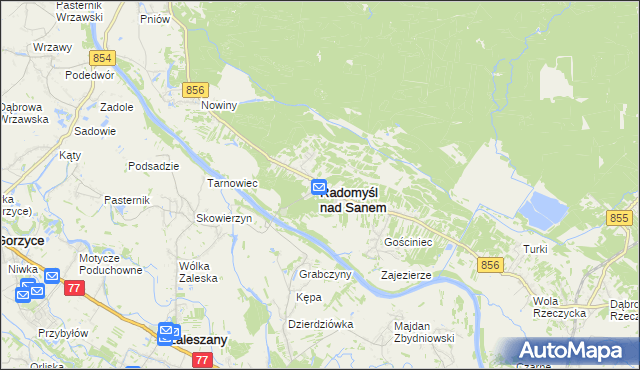 mapa Radomyśl nad Sanem, Radomyśl nad Sanem na mapie Targeo