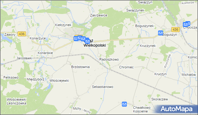 mapa Radoszkowo, Radoszkowo na mapie Targeo
