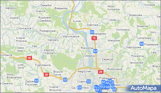 mapa Rdziostów, Rdziostów na mapie Targeo