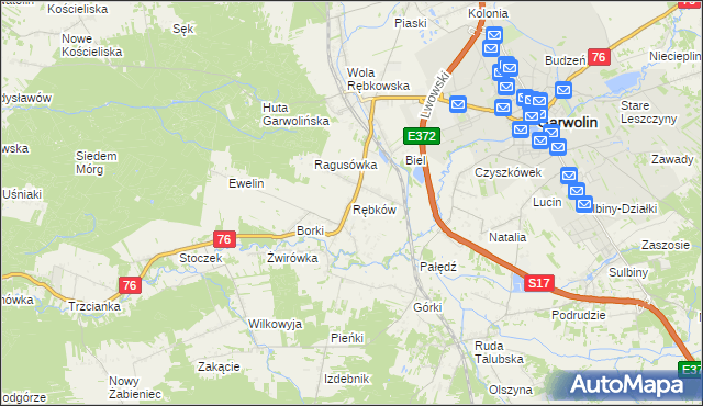 mapa Rębków, Rębków na mapie Targeo