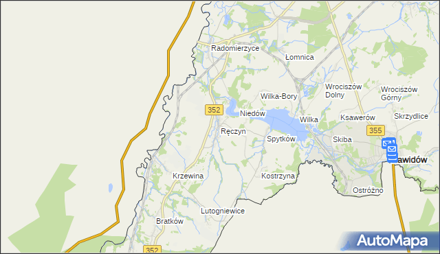 mapa Ręczyn, Ręczyn na mapie Targeo