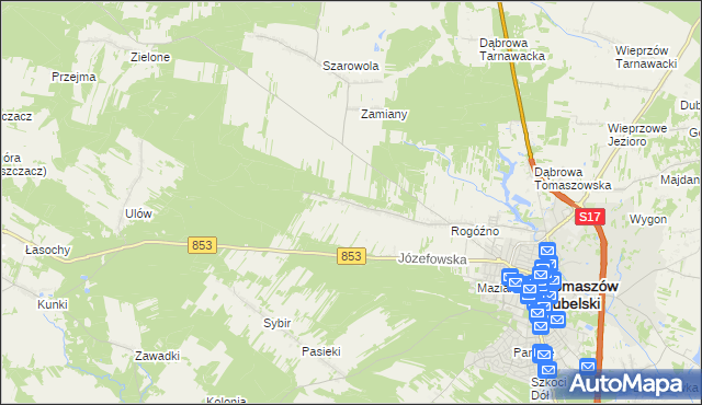 mapa Rogóźno-Kolonia, Rogóźno-Kolonia na mapie Targeo