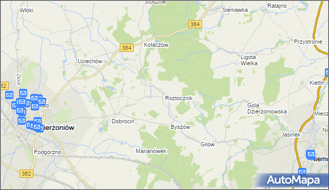 mapa Roztocznik, Roztocznik na mapie Targeo