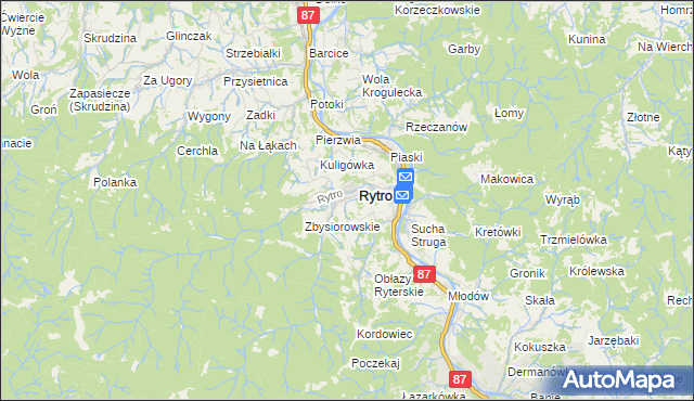 mapa Roztoka Ryterska, Roztoka Ryterska na mapie Targeo