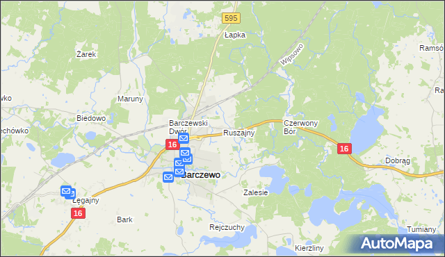 mapa Ruszajny, Ruszajny na mapie Targeo