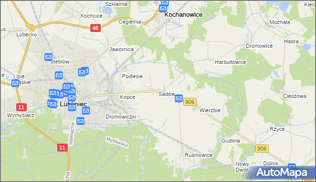 mapa Sadów, Sadów na mapie Targeo