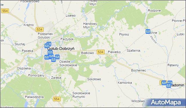 mapa Sadykierz gmina Golub-Dobrzyń, Sadykierz gmina Golub-Dobrzyń na mapie Targeo