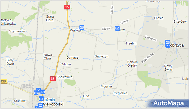 mapa Sapieżyn, Sapieżyn na mapie Targeo