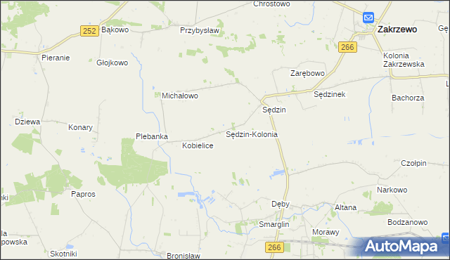 mapa Sędzin-Kolonia, Sędzin-Kolonia na mapie Targeo